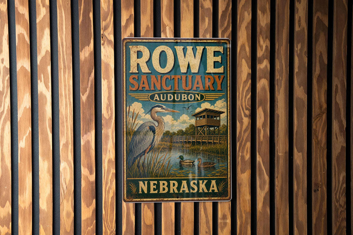Rowe Sanctuary Audubon Nebraska Vintage Style Metal Sign, Bird Sanctuary Nature Reserve Decor, Nebraska Wildlife Gift — photo 2