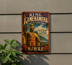 Vintage Style King Kamehameha Heritage Trail Hawaii Metal Sign, Hawaiian History Landmark Decor, Island Souvenir Gift — photo 5