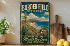 Vintage Border Field State Park California Metal Sign, San Diego Coastal Park Souvenir Plaque, Outdoor Recreation Decor — photo 3