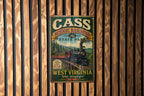 Vintage Cass Scenic Railroad State Park Metal Sign, West Virginia Mountain Train Depot Wall Decor, Rustic Travel Souvenir Plaque — photo 1