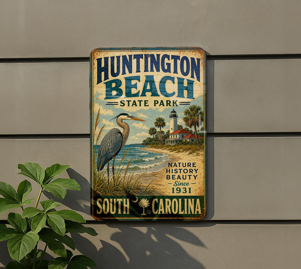 Huntington Beach State Park South Carolina Vintage Metal Sign, Coastal Beach Nature Decor, SC State Park Souvenir Plaque — photo 5