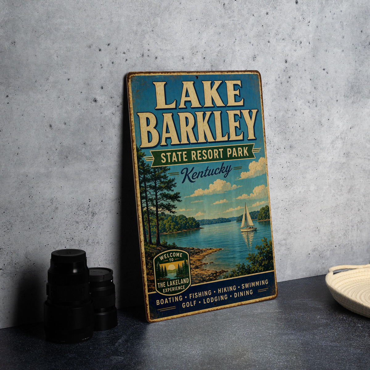 Lake Barkley State Resort Park Kentucky Vintage Style Metal Sign, Lake Barkley Wall Decor, Park Souvenir Sign — photo 4