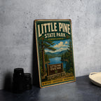 Little Pine State Park Pennsylvania Vintage Style Metal Sign, State Park Souvenir Wall Decor, Outdoor Adventure Gift — photo 4