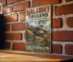 Malakoff Diggins State Historic Park California Vintage Style Metal Sign, Gold Rush Ghost Town Park Decor, Nevada County CA Gift — photo 1