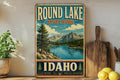 Round Lake State Park Idaho Vintage Style Metal Sign, Outdoor Recreation Decor, Idaho State Park Souvenir Sign — photo 1