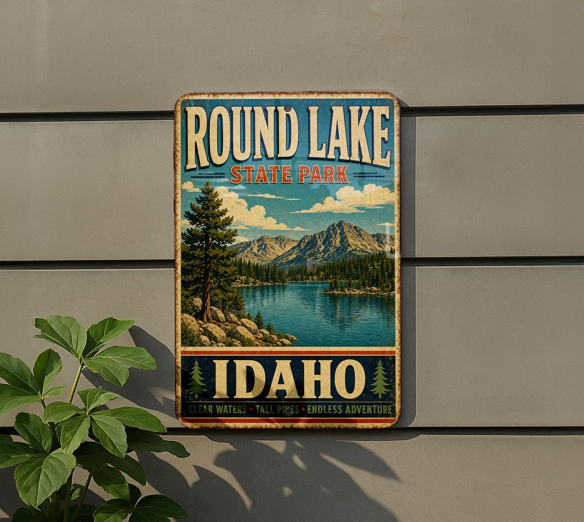 Round Lake State Park Idaho Vintage Style Metal Sign, Outdoor Recreation Decor, Idaho State Park Souvenir Sign — photo 5