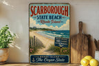Vintage Scarborough State Beach Rhode Island Metal Sign, Coastal Beach Decor, Ocean Seaside Wall Sign, New England Souvenir Gift — photo 2