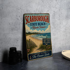 Vintage Scarborough State Beach Rhode Island Metal Sign, Coastal Beach Decor, Ocean Seaside Wall Sign, New England Souvenir Gift — photo 4