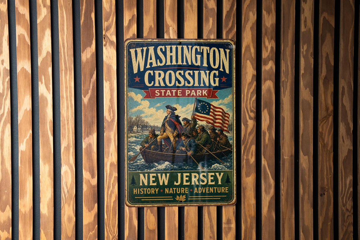 Washington Crossing State Park New Jersey Vintage Style Metal Sign, Park Landmark Souvenir Wall Decor, Historic Delaware River Site — photo 2