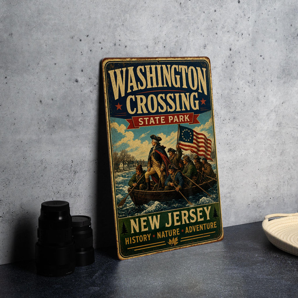 Washington Crossing State Park New Jersey Vintage Style Metal Sign, Park Landmark Souvenir Wall Decor, Historic Delaware River Site — photo 4