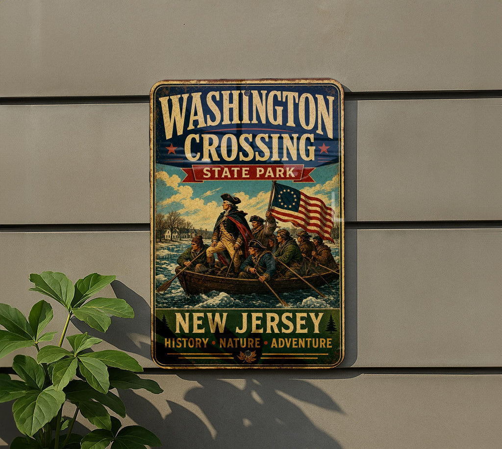 Washington Crossing State Park New Jersey Vintage Style Metal Sign, Park Landmark Souvenir Wall Decor, Historic Delaware River Site — photo 5