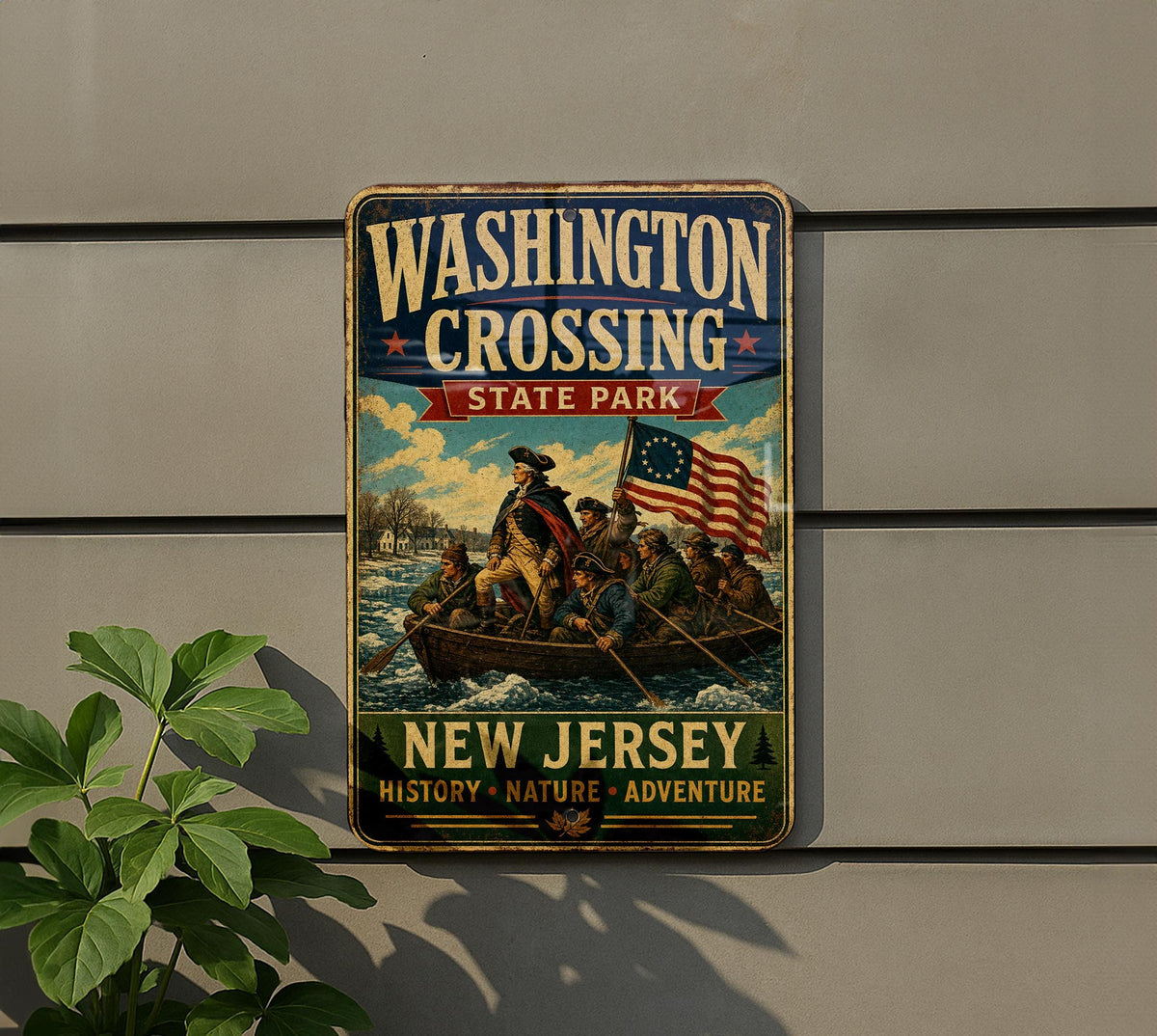Washington Crossing State Park New Jersey Vintage Style Metal Sign, Park Landmark Souvenir Wall Decor, Historic Delaware River Site — photo 5