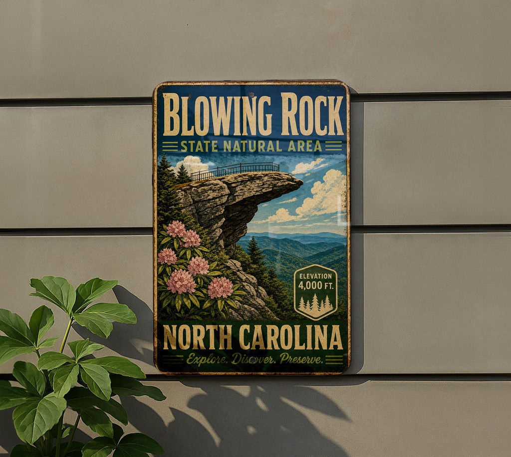 Blowing Rock State Natural Area North Carolina Vintage Style Metal Sign, Blue Ridge Mountains Travel Souvenir Decor — photo 5