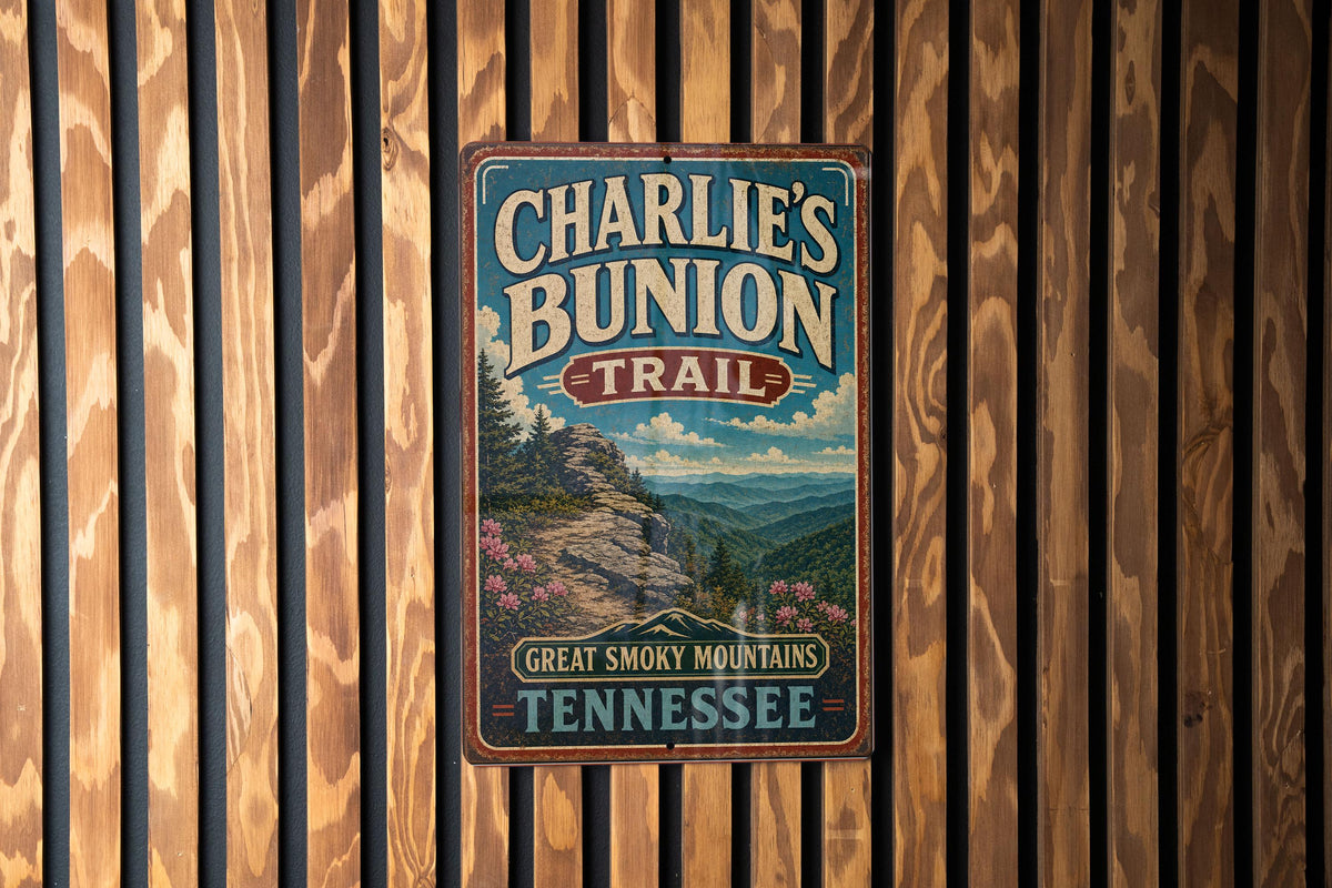 Charlie’s Bunion Trail Tennessee Vintage Style Metal Sign, Hiking Trail Decor, Appalachian Outdoor Cabin Wall Plaque — photo 3