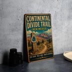 Vintage Continental Divide Trail New Mexico Metal Sign, CDT Hiking Route Decor, Trail Sign for Backpackers, Outdoor Adventure Wall Art — photo 4
