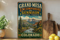 Vintage Grand Mesa Uncompahgre & Gunnison National Forest Metal Sign Colorado Outdoor Recreation Cabin Decor — photo 1