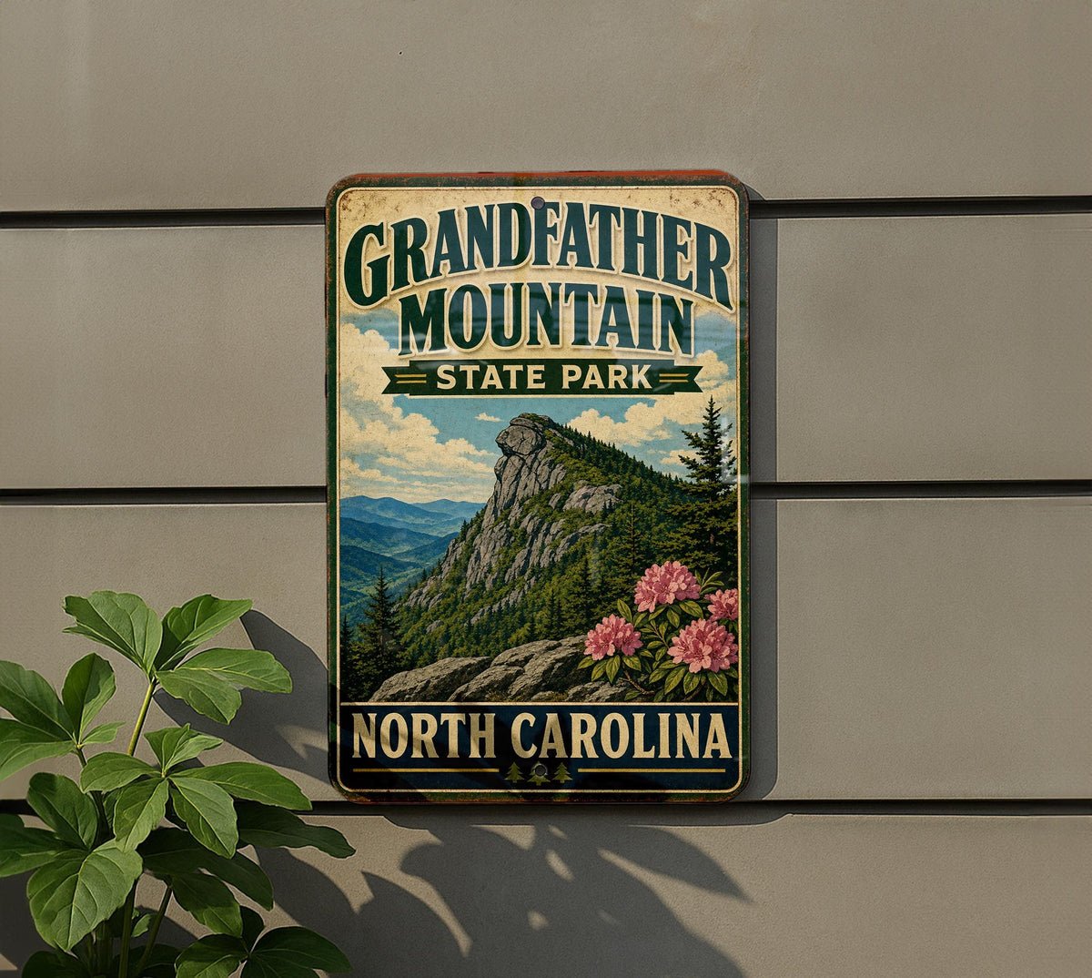 Grandfather Mountain State Park North Carolina Vintage Style Metal Sign, Blue Ridge Mountains Travel Souvenir Wall Decor — photo 5