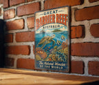 Great Barrier Reef Australia Vintage Style Metal Sign, Queensland Coral Reef Travel Souvenir Wall Decor, Coastal Ocean Landmark Sign — photo 2