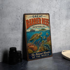 Great Barrier Reef Australia Vintage Style Metal Sign, Queensland Coral Reef Travel Souvenir Wall Decor, Coastal Ocean Landmark Sign — photo 4