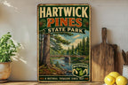 Hartwick Pines State Park Michigan Vintage Style Metal Sign, Northern Michigan Park Decor, Camping Cabin Wall Sign — photo 2