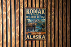 Kodiak National Wildlife Refuge Alaska Vintage Style Metal Sign, Kodiak Island Wildlife Decor, Rustic Cabin Lodge Wall Sign — photo 2