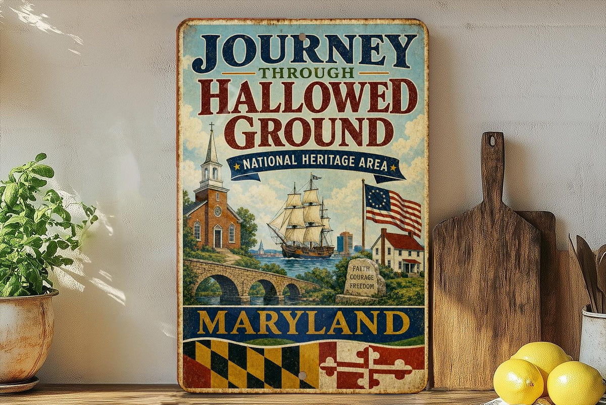 Journey Through Hallowed Ground National Heritage Vintage Metal Sign, Historic Battlefield Memorial Park Travel Souvenir Decor — photo 2