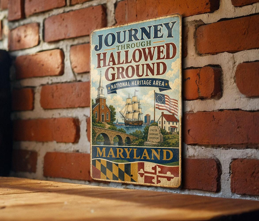 Journey Through Hallowed Ground National Heritage Vintage Metal Sign, Historic Battlefield Memorial Park Travel Souvenir Decor — photo 3