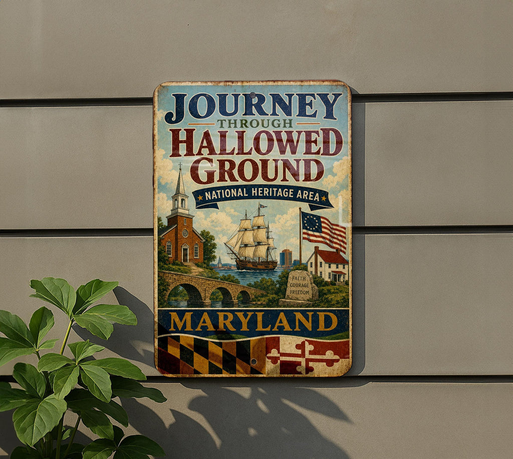 Journey Through Hallowed Ground National Heritage Vintage Metal Sign, Historic Battlefield Memorial Park Travel Souvenir Decor — photo 5
