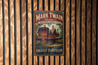 Mark Twain House Connecticut Vintage Style Metal Sign, Hartford Literary Landmark Home Decor, Historic House Plaque — photo 1