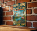Merritt Island National Wildlife Refuge Florida Vintage Metal Sign, Wildlife Sanctuary Souvenir Sign, Florida Nature Decor — photo 1