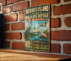 Merritt Island National Wildlife Refuge Florida Vintage Metal Sign, Wildlife Sanctuary Souvenir Sign, Florida Nature Decor — photo 1