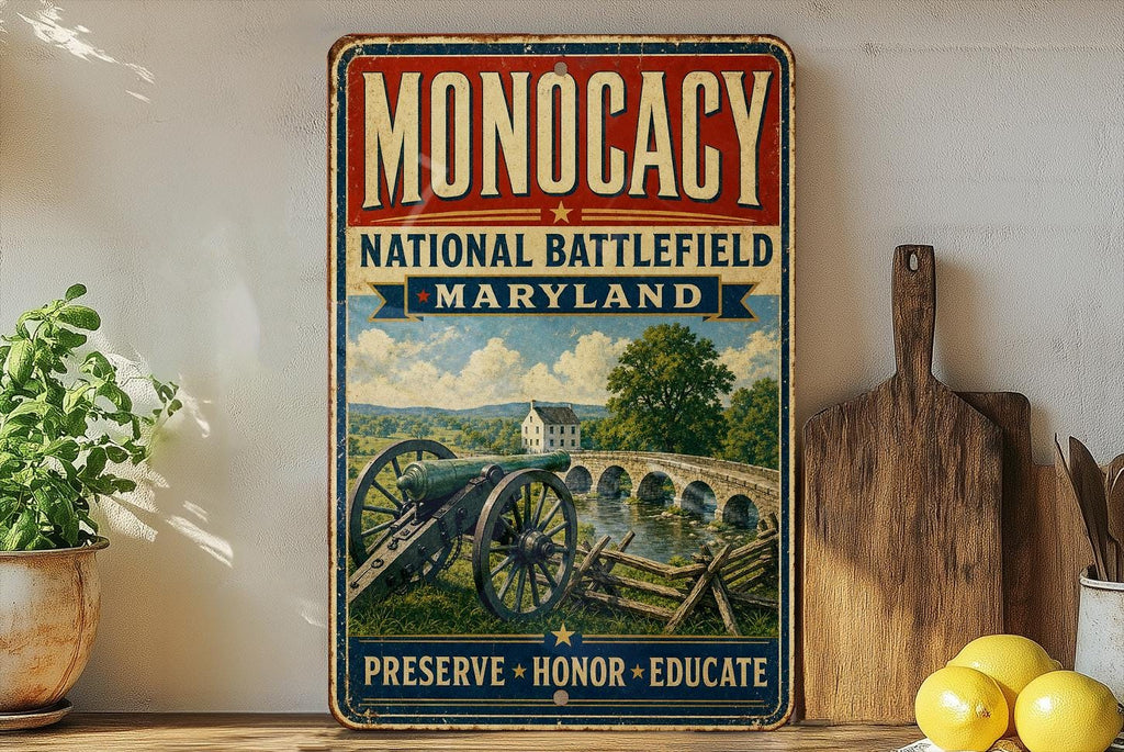 Monocacy National Battlefield Maryland Vintage Style Metal Sign, Historic Civil War Battlefield Park Decor, Frederick County Souvenir Plaque — photo 2
