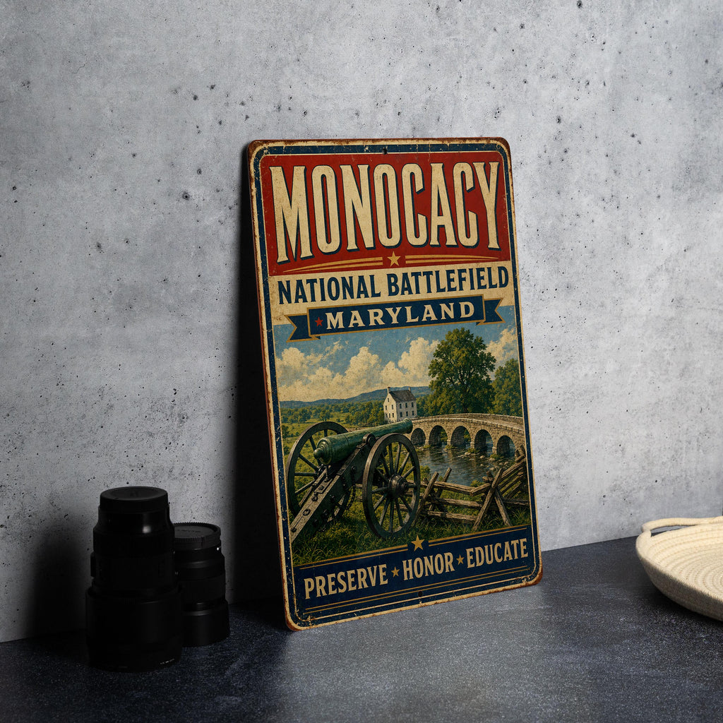 Monocacy National Battlefield Maryland Vintage Style Metal Sign, Historic Civil War Battlefield Park Decor, Frederick County Souvenir Plaque — photo 4