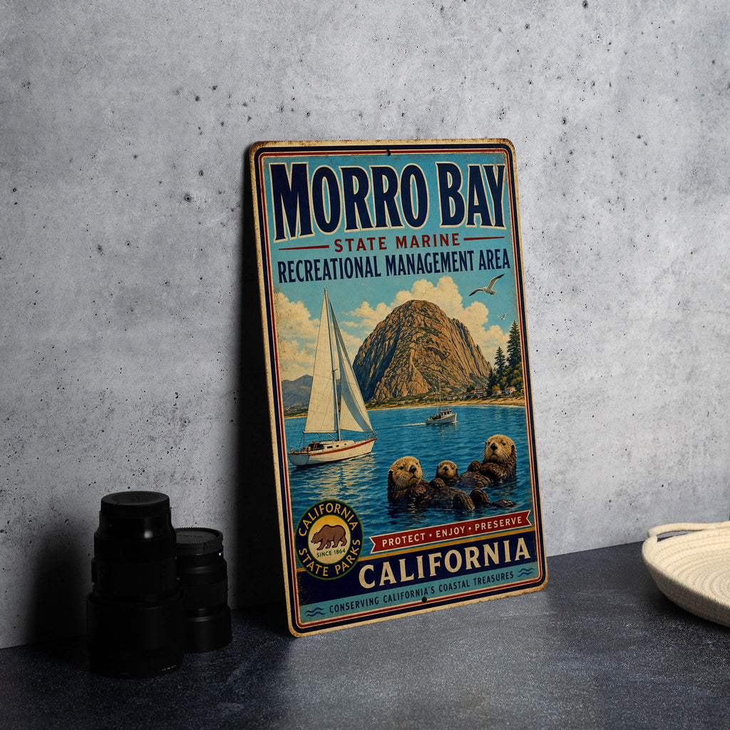 Morro Bay State Marine Recreational Management Area Vintage Style Metal Sign California Coastal Decor Beach House Wall Plaque — photo 4