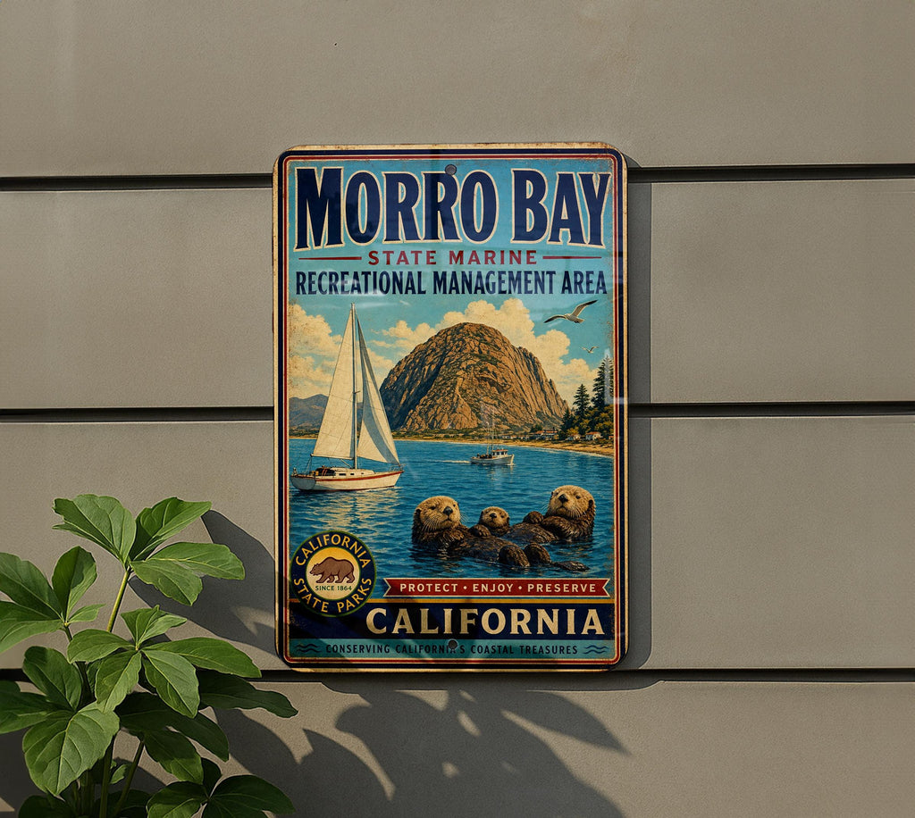 Morro Bay State Marine Recreational Management Area Vintage Style Metal Sign California Coastal Decor Beach House Wall Plaque — photo 5