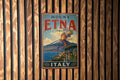 Mount Etna Italy Vintage Style Metal Sign, Sicily Volcano Travel Souvenir Decor, Italian Landmark Wall Sign, Rustic Home Bar Decor — photo 1