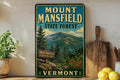 Mount Mansfield State Forest Vermont Vintage Metal Sign Rustic Mountain Outdoor Adventure Cabin Lodge Wall Decor — photo 1
