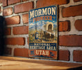 Mormon Pioneer National Heritage Area Utah Vintage Style Metal Sign, Pioneer History Decor, Utah Heritage Wall Plaque — photo 1