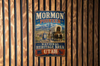 Mormon Pioneer National Heritage Area Utah Vintage Style Metal Sign, Pioneer History Decor, Utah Heritage Wall Plaque — photo 3