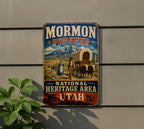 Mormon Pioneer National Heritage Area Utah Vintage Style Metal Sign, Pioneer History Decor, Utah Heritage Wall Plaque — photo 5