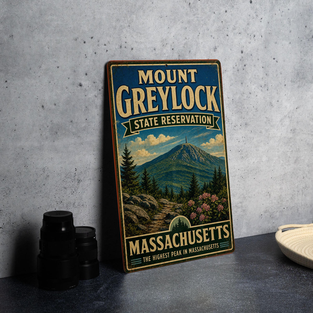 Mount Greylock State Reservation Massachusetts Vintage Style Metal Sign, Berkshires Mountain Park Souvenir Wall Decor — photo 4