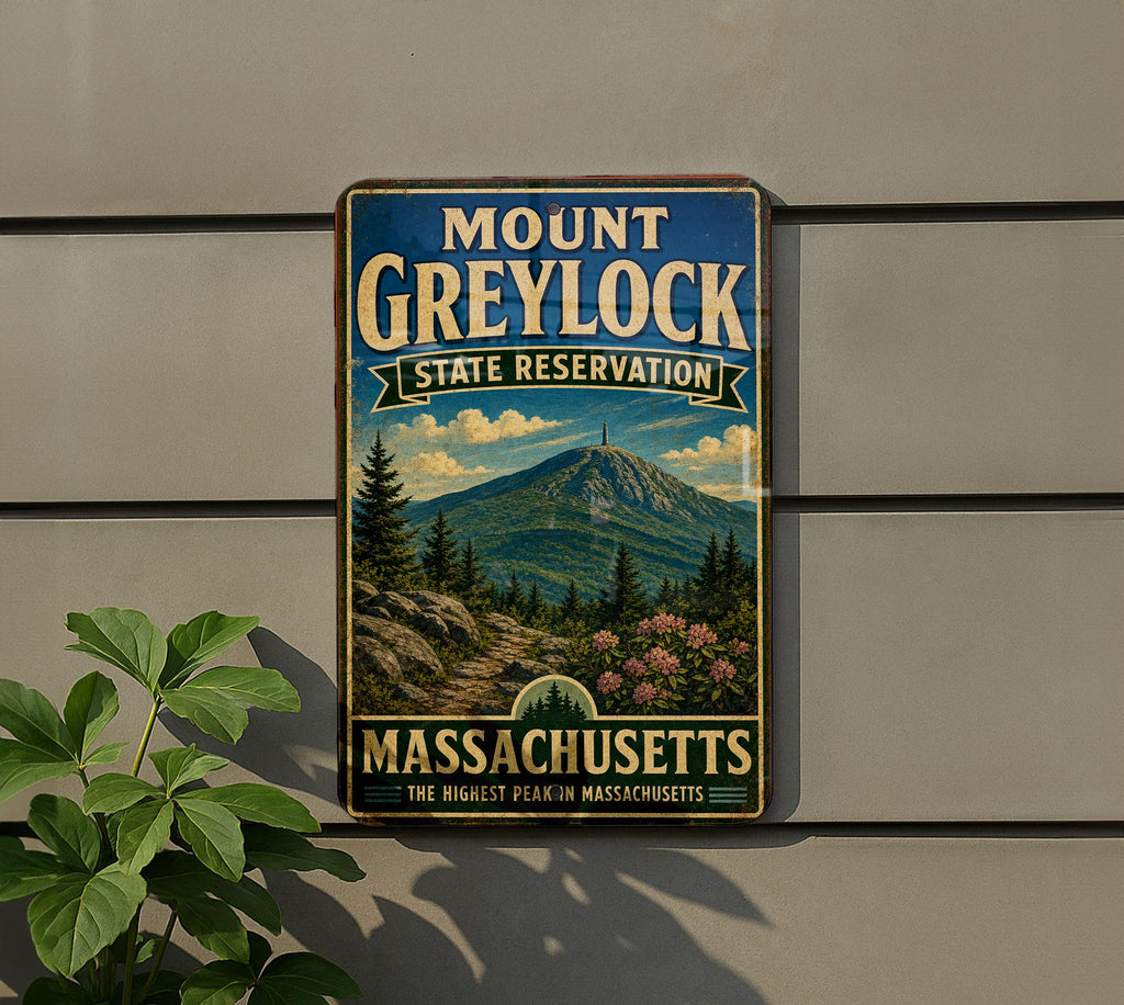 Mount Greylock State Reservation Massachusetts Vintage Style Metal Sign, Berkshires Mountain Park Souvenir Wall Decor — photo 5