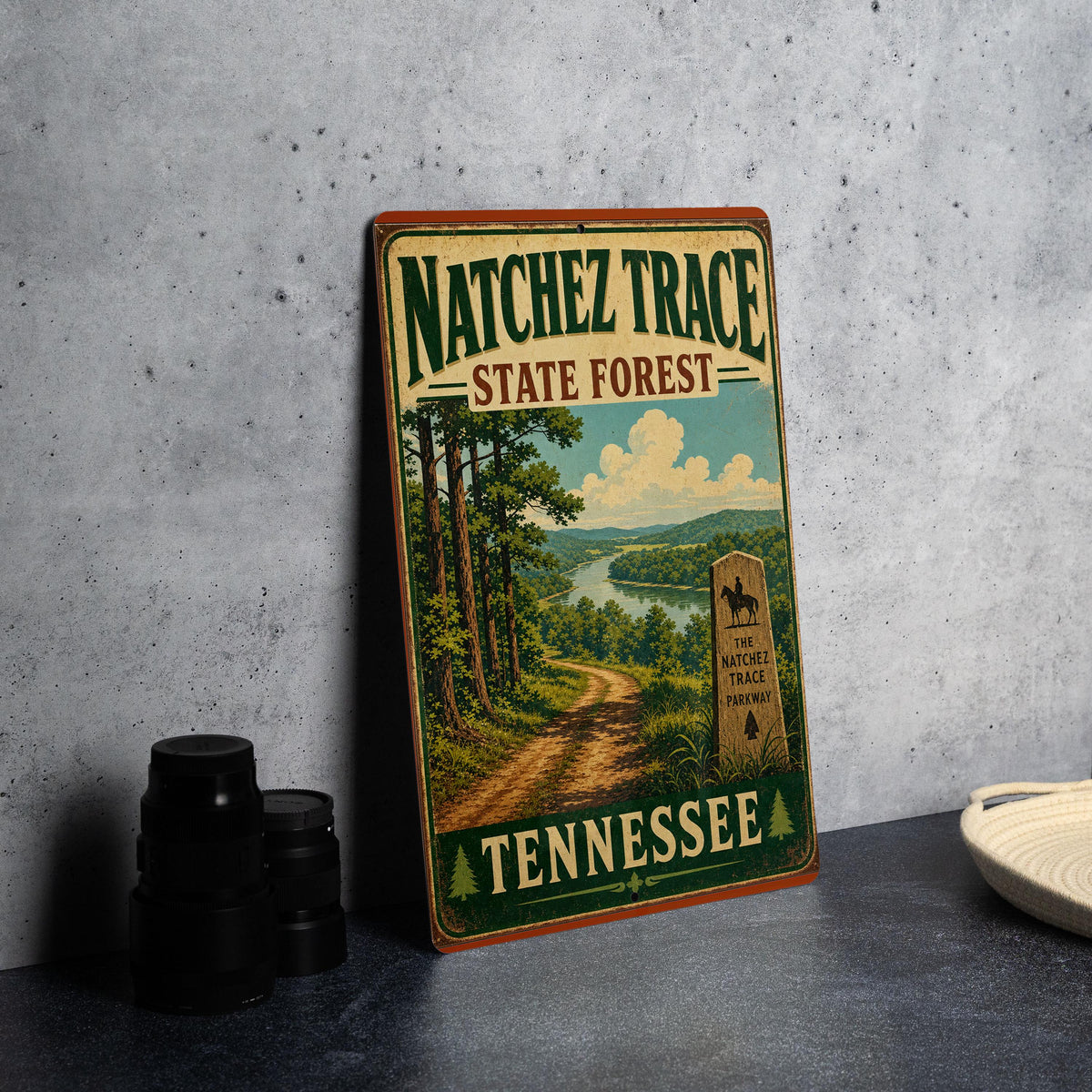 Natchez Trace State Forest Tennessee Vintage Style Metal Sign, Park Souvenir Wall Decor, Outdoor Recreation Gift — photo 4