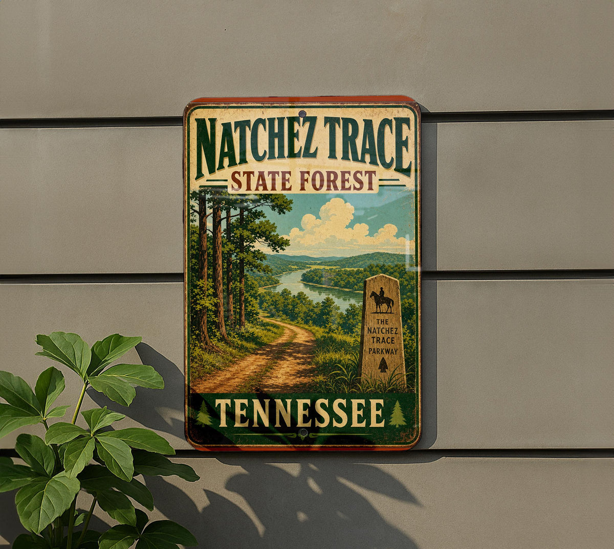 Natchez Trace State Forest Tennessee Vintage Style Metal Sign, Park Souvenir Wall Decor, Outdoor Recreation Gift — photo 5
