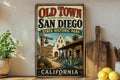 Old Town San Diego State Historic Park California Vintage Style Metal Sign, San Diego Landmark Decor, California Travel Souvenir Sign — photo 1