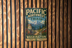 Pacific Northwest Trail Washington Vintage Style Metal Sign, Hiking Trail Decor, Outdoor Adventure Cabin Wall Sign — photo 2