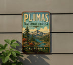 Plumas National Forest California Vintage Style Metal Sign, Plumas County Outdoor Recreation Decor, Rustic Cabin Wall Sign — photo 5