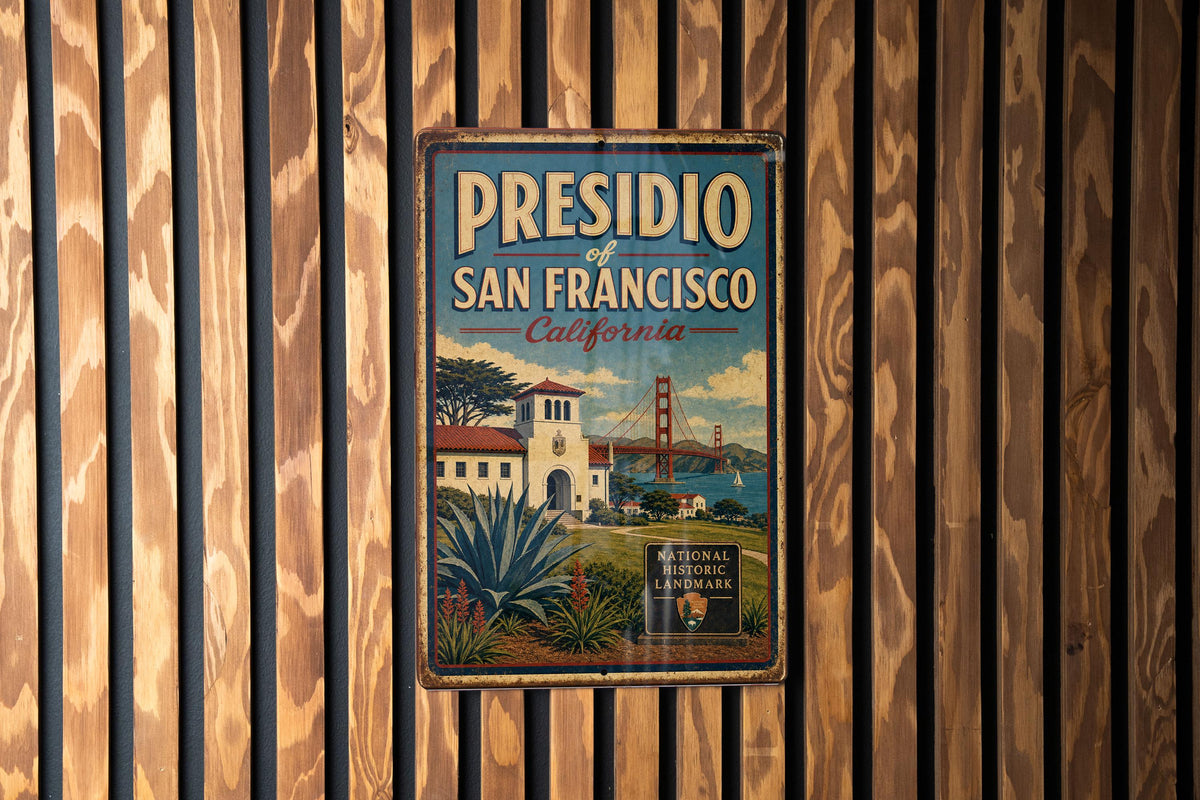 Presidio of San Francisco California Vintage Style Metal Sign, Historic Landmark Travel Souvenir Wall Decor Plaque — photo 1