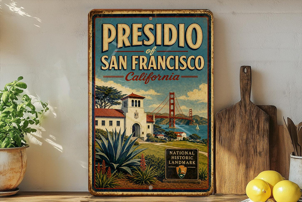Presidio of San Francisco California Vintage Style Metal Sign, Historic Landmark Travel Souvenir Wall Decor Plaque — photo 3