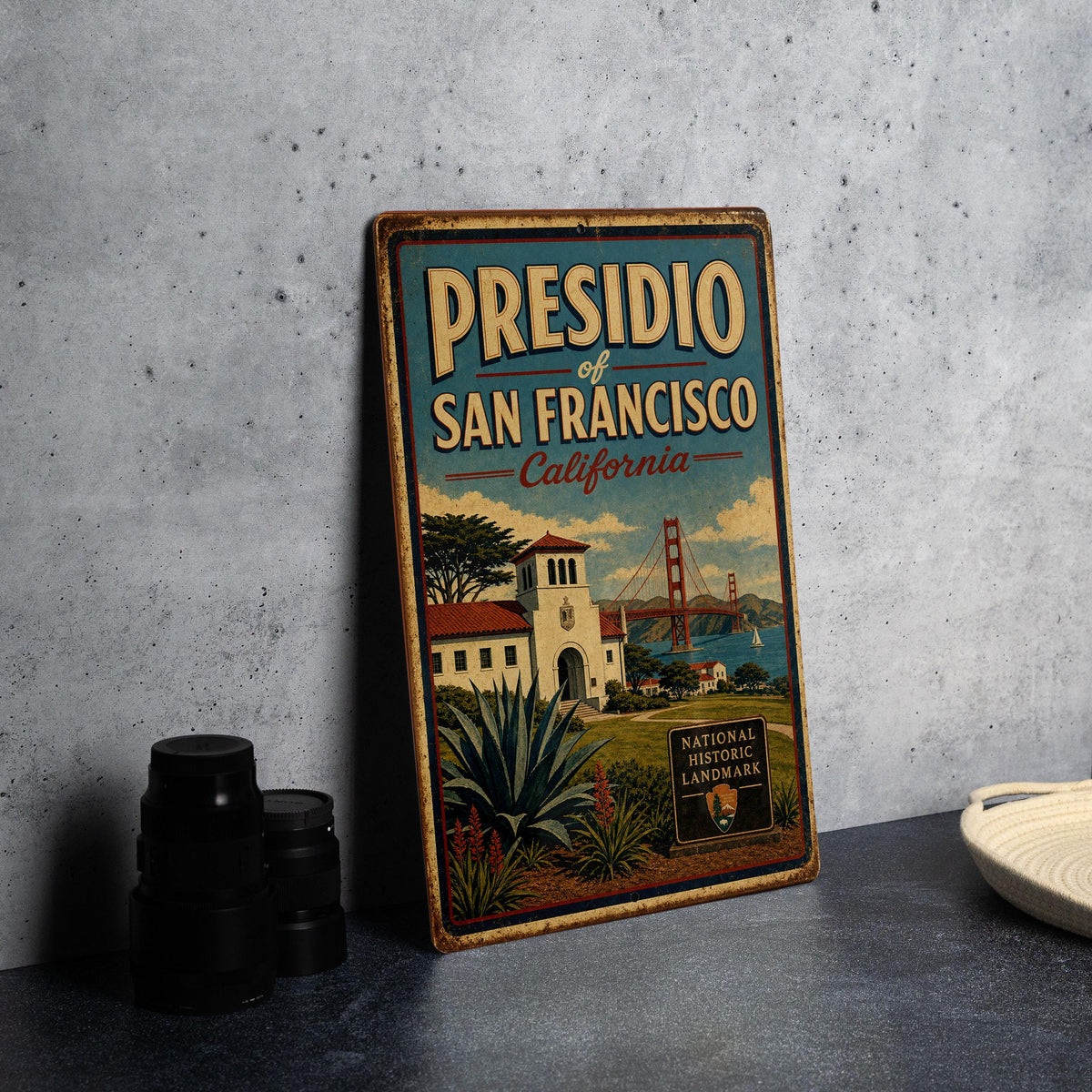 Presidio of San Francisco California Vintage Style Metal Sign, Historic Landmark Travel Souvenir Wall Decor Plaque — photo 4